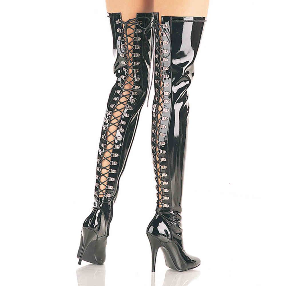 Pleaser - SEDUCE3063 Cuissardes - Chaussures de pole dance - Noir Product image